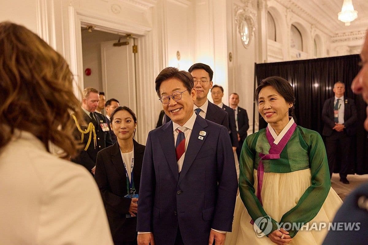 李대통령 'G7 환영 리셉션'…"관세협상·韓 민주주의 회복 화제"